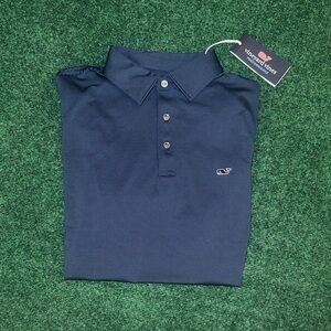 NWT Vineyard Vines Men's Striped Blue Polo Medium